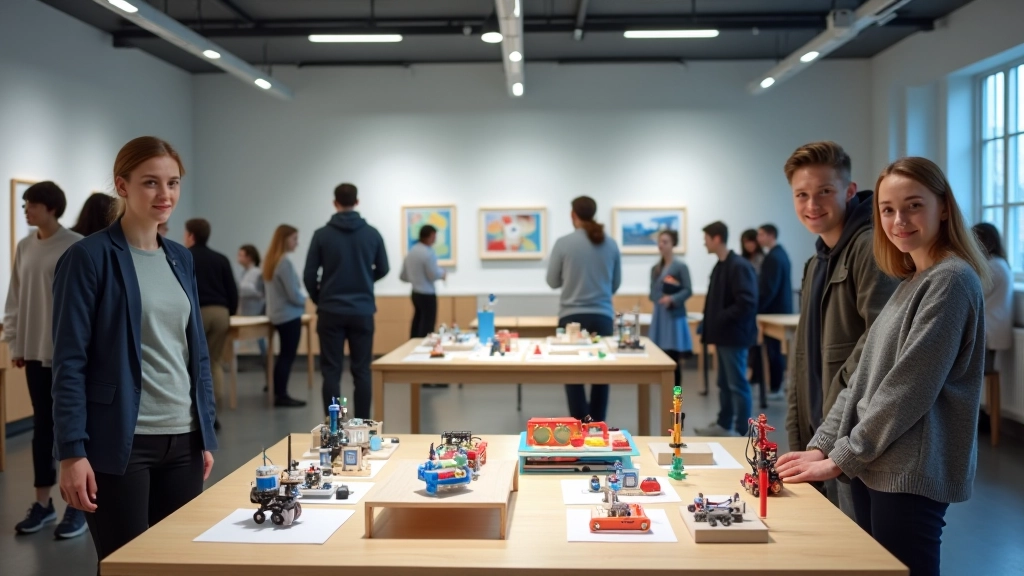 Erinevate Eesti koolide õpilaste loodu näitus innovatsioonipäeva lõpus